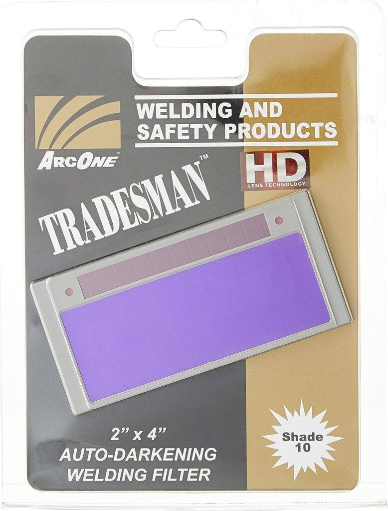 ArcOne T240-10 Tradesman Horizontal Auto-Darkening Filter for Welding Helmets, 2 x 4.25 x 0.2