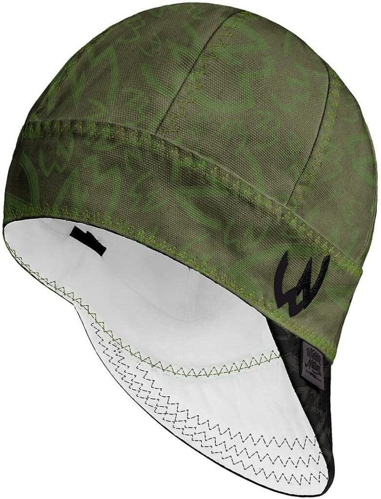 Welder Nation 8 Panel Soft, 8 oz Light Weight Cotton Welding Cap, Durable for Safety and Protection While Welding. Stick ARC