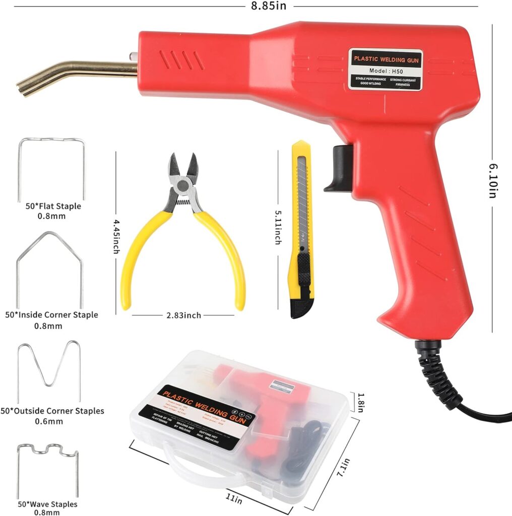 ATOLS Plastic Welder, Plastic Welding Kit, Hot Stapler Kit, Plastic Welder Gun Kit, Car Bumper Repair Kit, Plastic Repair Kit with Staples, Portable Toolbox - Amazon.com