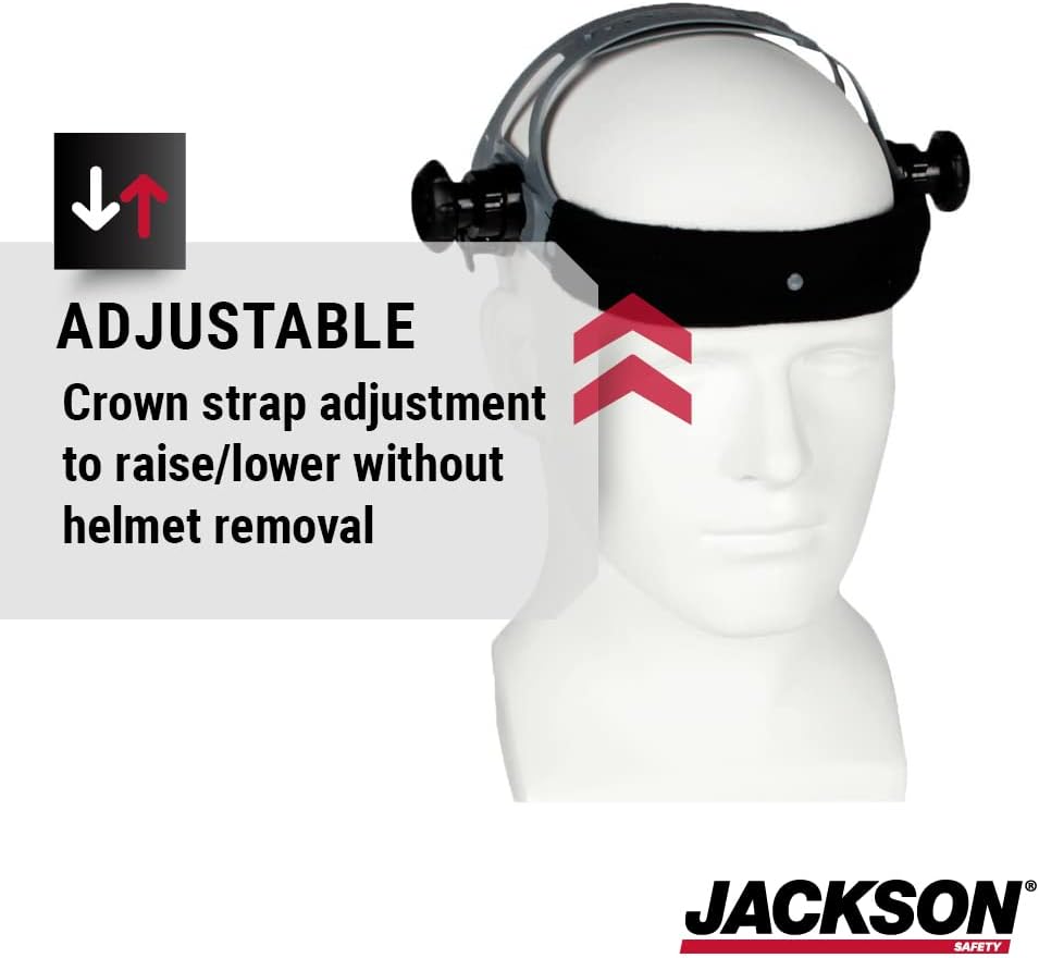 Jackson Safety 370 Replacement Headgear Part - Welding Helmet Accessories - Adjustable - Black/Grey - 20696