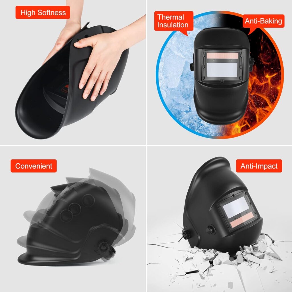 NDUUN Welding True Color Helmet Auto Darkening Hood with Adjustable Shade Range 4/9-13 for TIG MIG ARC Welder Mask