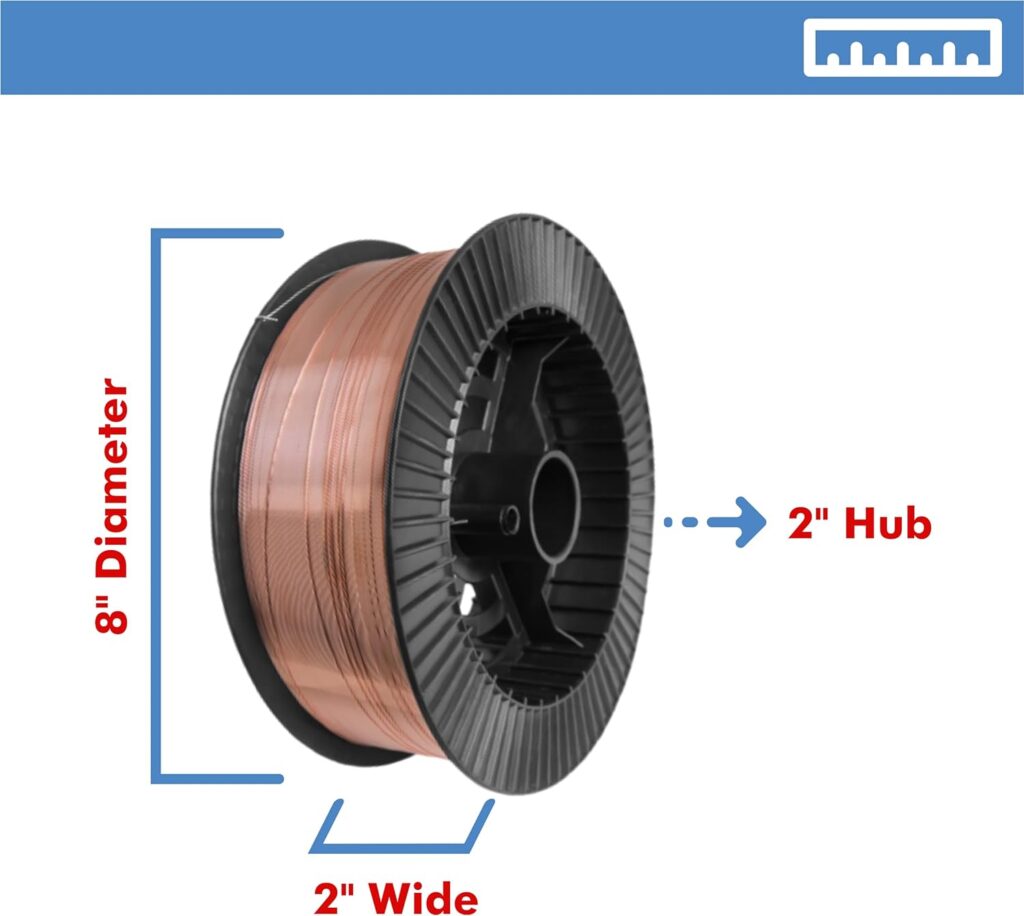 PGN Solid MIG Welding Wire - ER70S-6-0.030 Inch - 10 Pound Spool - Mild Steel MIG Wire with Low Splatter and High Levels of Deoxidizers - For All Position Gas Welding