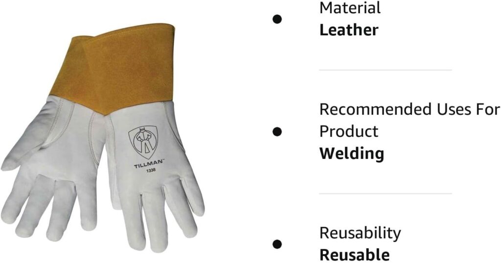 Tillman 1338 Top Grain Goatskin TIG Glove with Glide Patch Large White