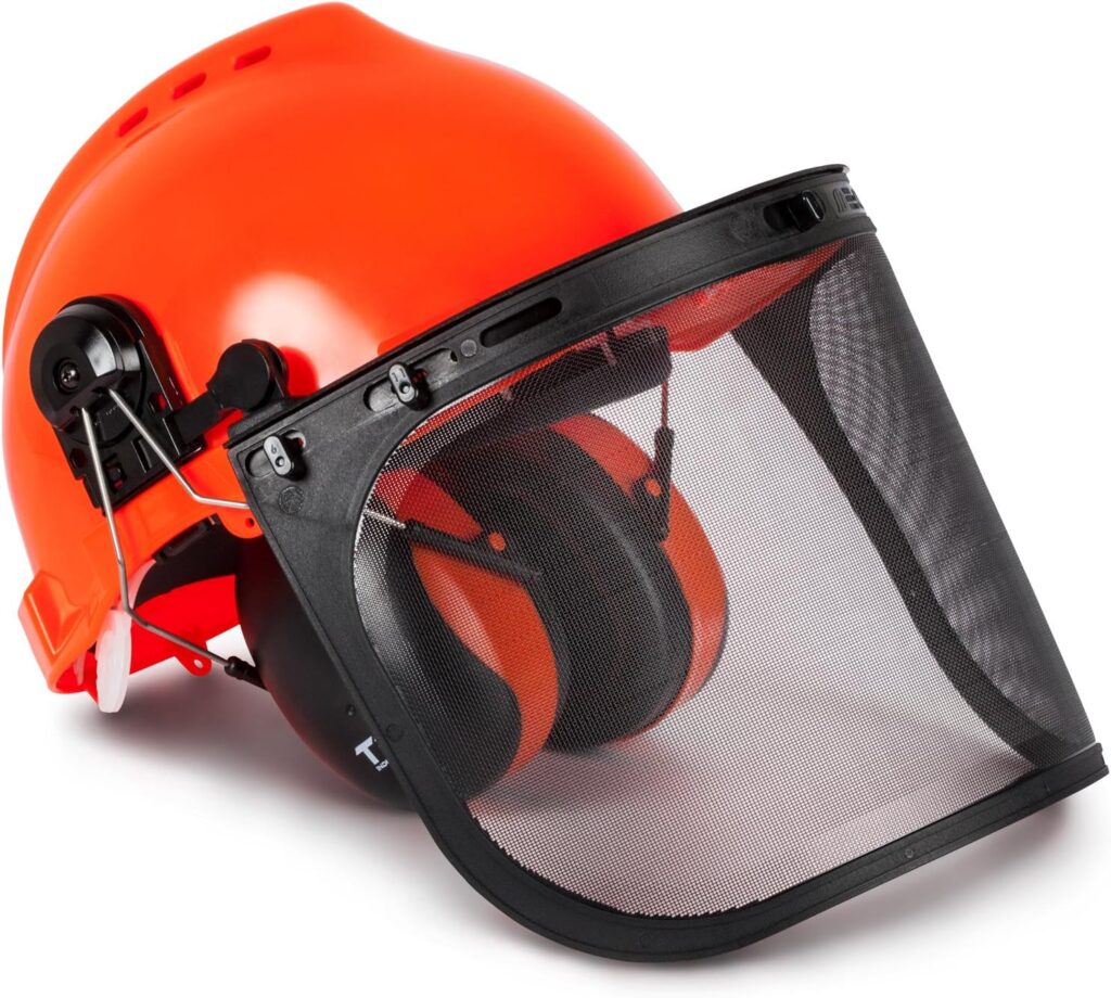 TR Industrial Forestry Safety Helmet and Hearing Protection System (Orange)