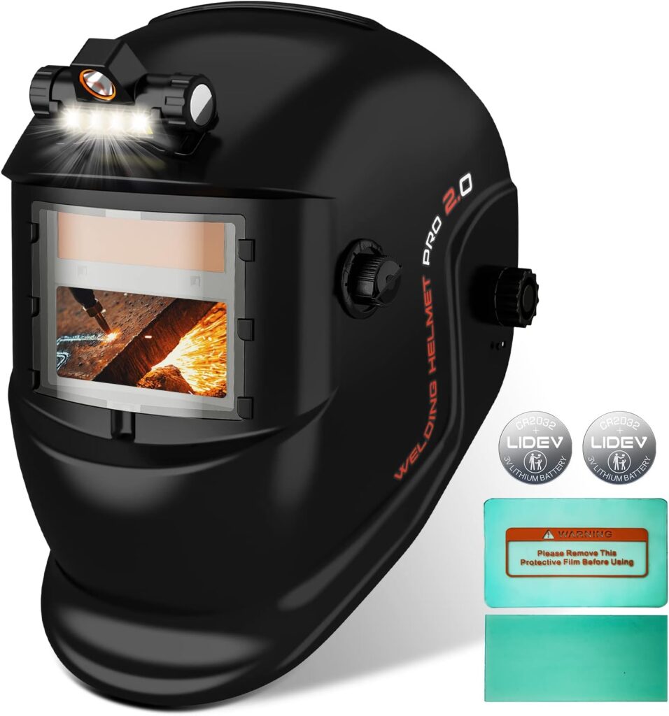 TRQWH Welding Helmet Auto Darkening with LED Light