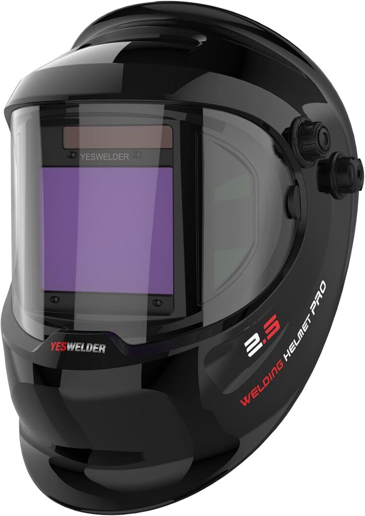 YESWELDER Large Viewing True Color Solar Powered Auto Darkening Welding Helmet with SIDE VIEW, 4 Arc Sensor Wide Shade 4/5-9/9-13 Welder Mask for TIG MIG ARC Grinding Plasma LYG-Q800D - Amazon.com